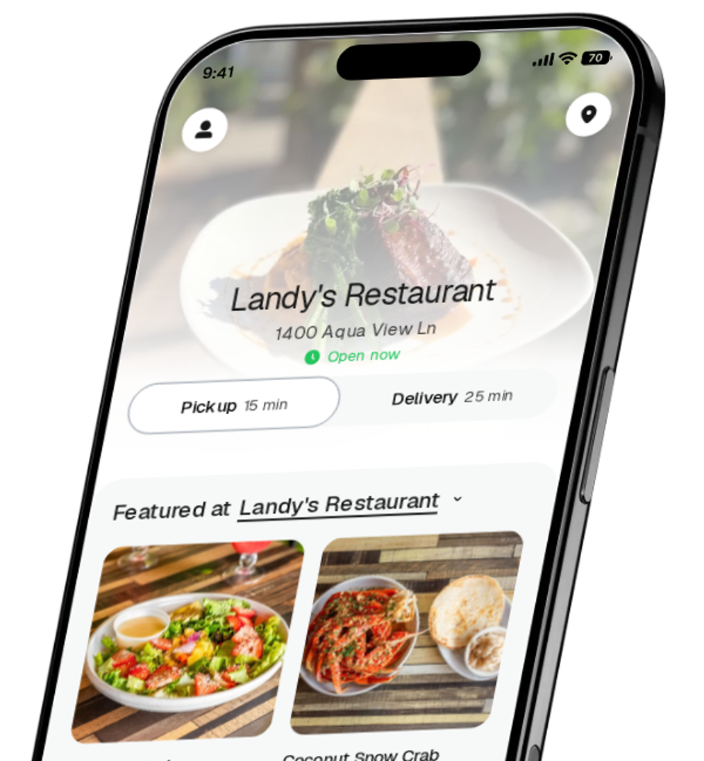Landy's Restaurant app preview