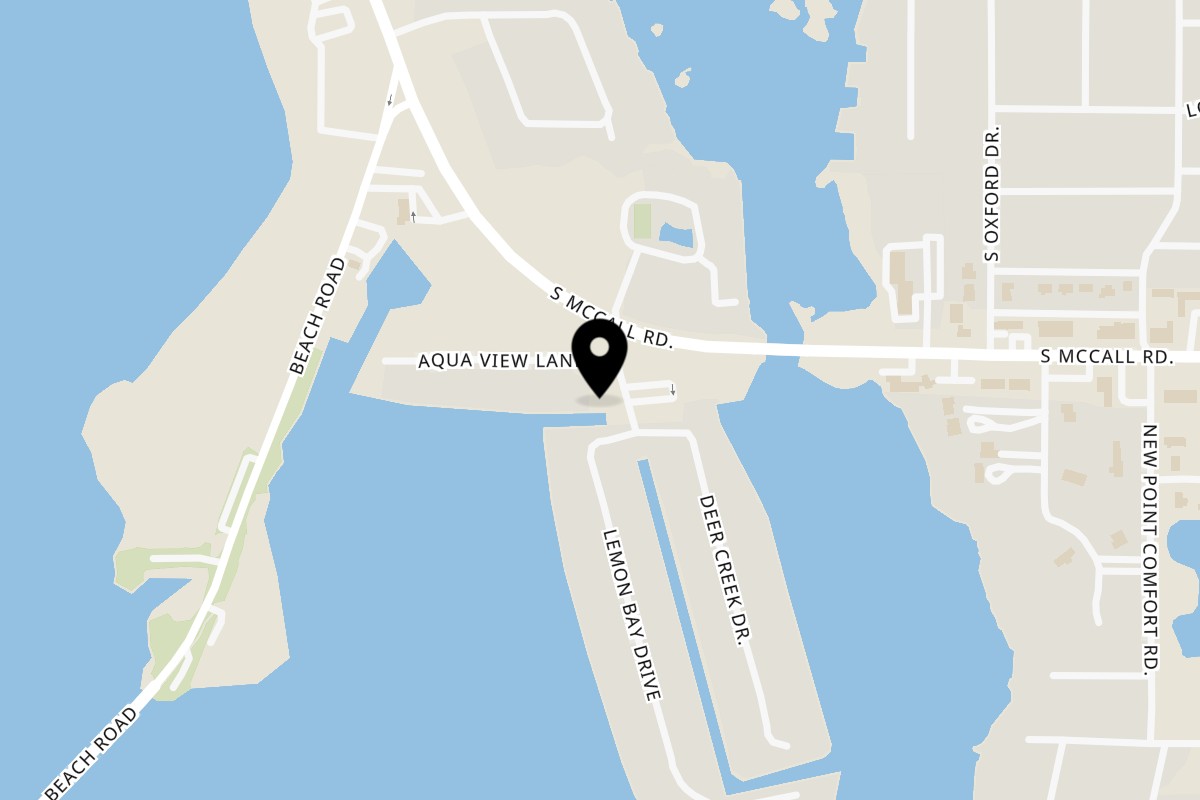 Map showing the location of Landy's Restaurant on 1400 Aqua View Ln in Englewood